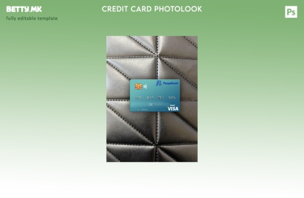 Модерен стил Туркменистан Rysgal JSCB виза дебитна картичка photolook преден шаб